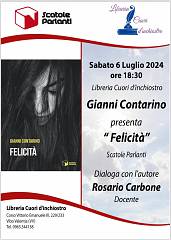 Felicita', romanzo sul patriarcato di gianni contarino: la presentazione a vibo valentia,
